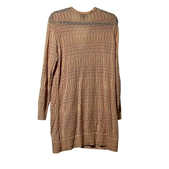 Torrid Womens Size 1 Longline Knit Soft Peach Cardigan Sweater - Picture 3 of 8